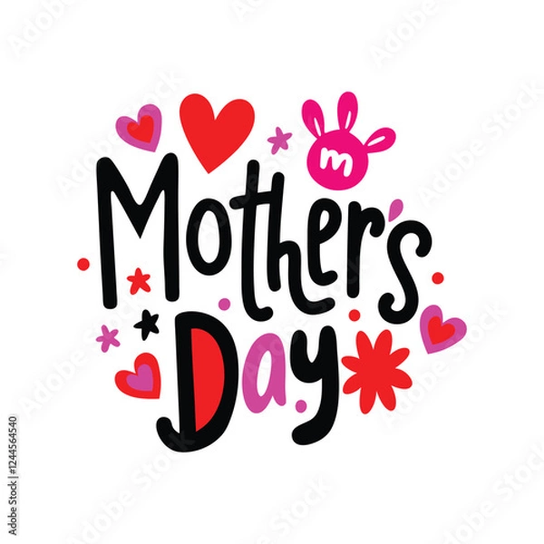 Obraz  Mother's Day typography vector illustration