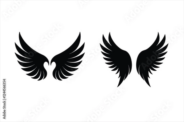 Obraz Wing silhouette vector illustration icon