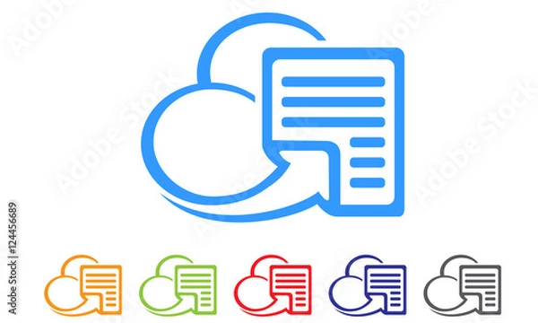 Obraz  cloud document. logo design