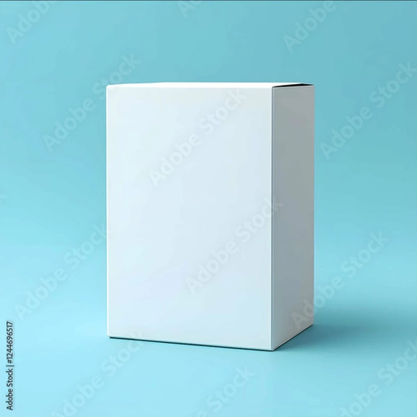 Fototapeta An empty software box for mockup with a skyblue background