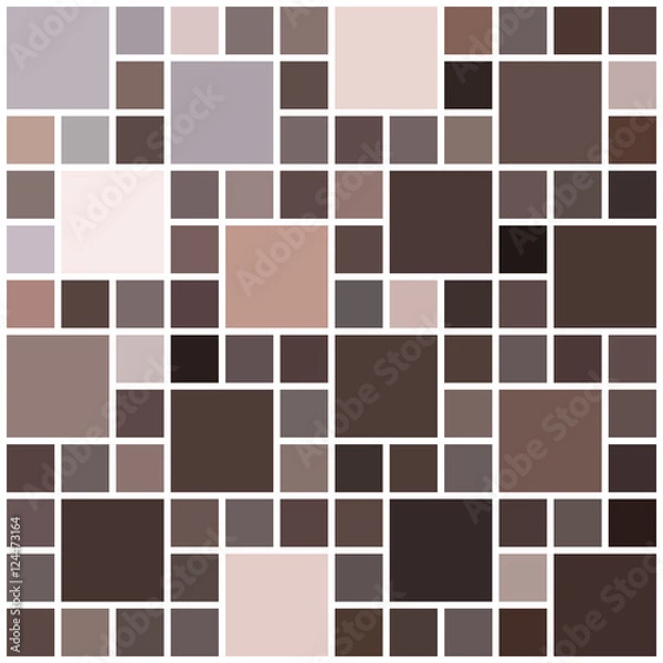 Fototapeta Colorful mosaic background. Color mosaic texture. Chocolate shad