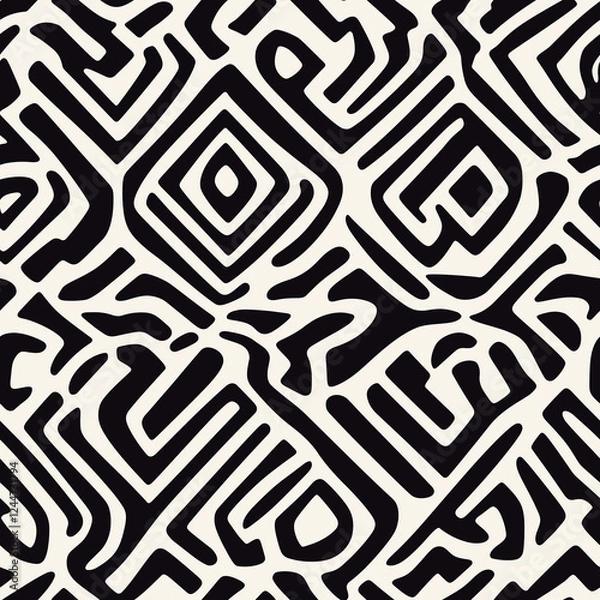 Obraz seamless pattern. Modern stylish abstract texture. Repeating geometric shapes from striped elements