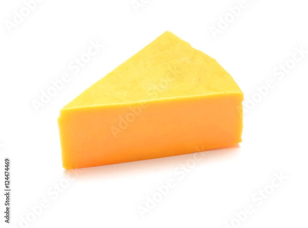 Obraz Cheddar seess na białym tle