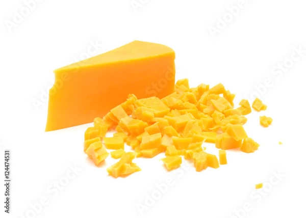 Obraz Cheddar seess na białym tle