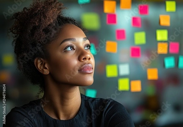 Fototapeta She is deep in thought
