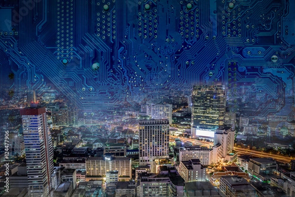 Obraz Technologia cyfrowa obejmuje świat