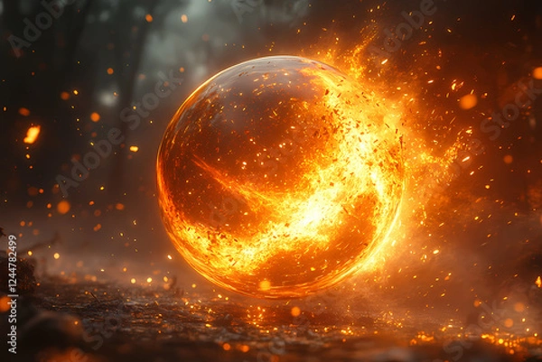 Fototapeta Discover the mesmerizing cosmic scene featuring a bright, glowing sun in the vast outer space. Ideal for astronomy backgrounds and space exploration designs