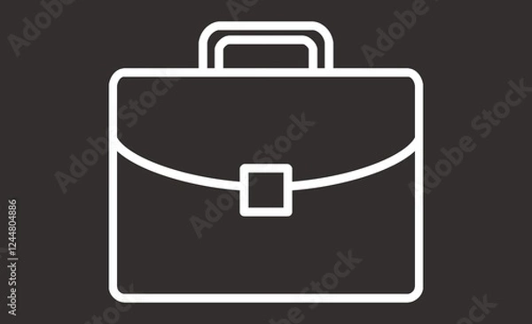 Obraz ビジネスバッグやブリーフケースのシンプルなアイコン
