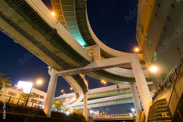 Fototapeta 黒川ジャンクション　立体交差