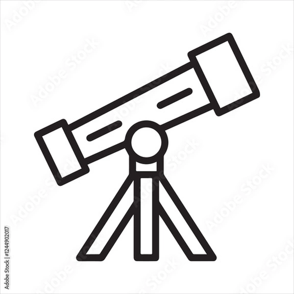 Fototapeta Telescope icon vector art illustration.