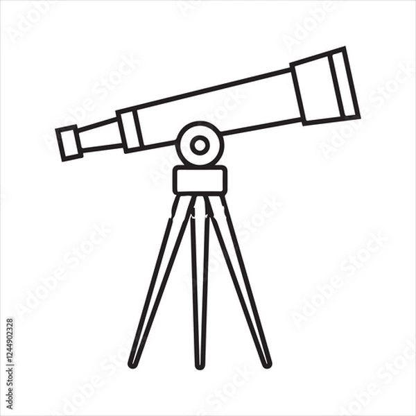 Fototapeta Telescope icon vector art illustration.