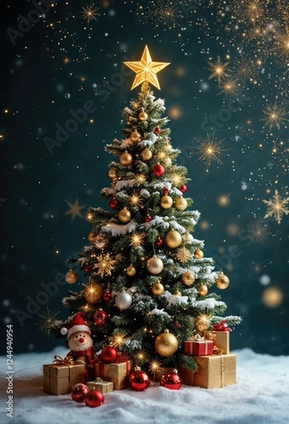 Fototapeta merry christmas and happy new year background