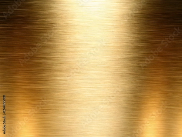 Fototapeta Shiny Gold Brushed Metal Texture Background with Smooth Surface
