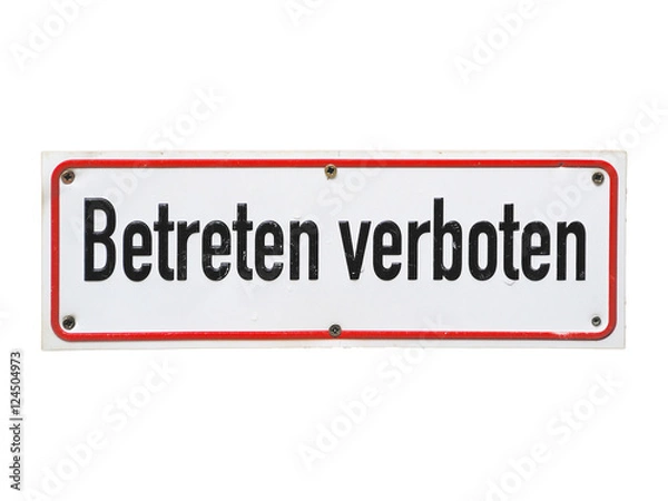 Obraz Kein Eintritt!