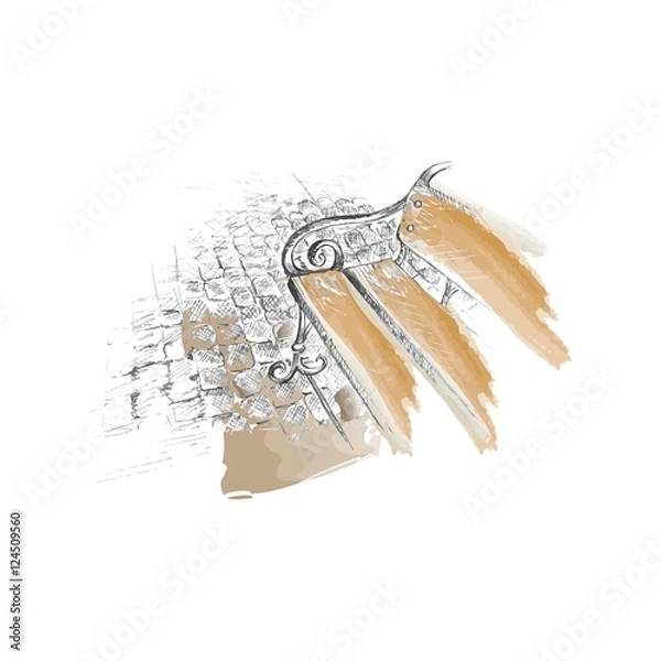 Fototapeta Vector Wooden bench