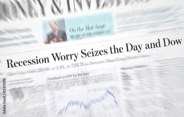 Obraz Recession headlines