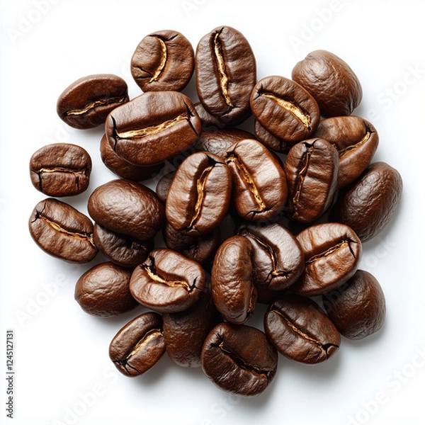 Fototapeta coffee beans on white isolated background