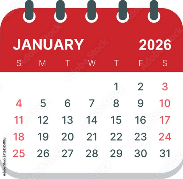 Obraz 2026 calender-January