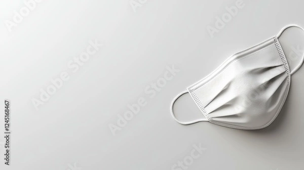 Fototapeta Simple white mask on a neutral background.
