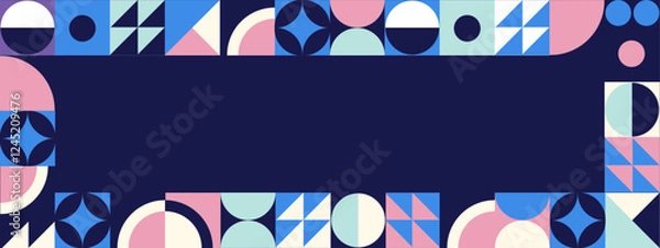 Fototapeta Bauhaus geometric abstract elements 