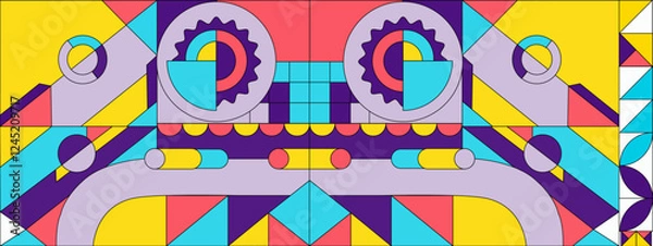 Fototapeta Gradient mosaic pattern design