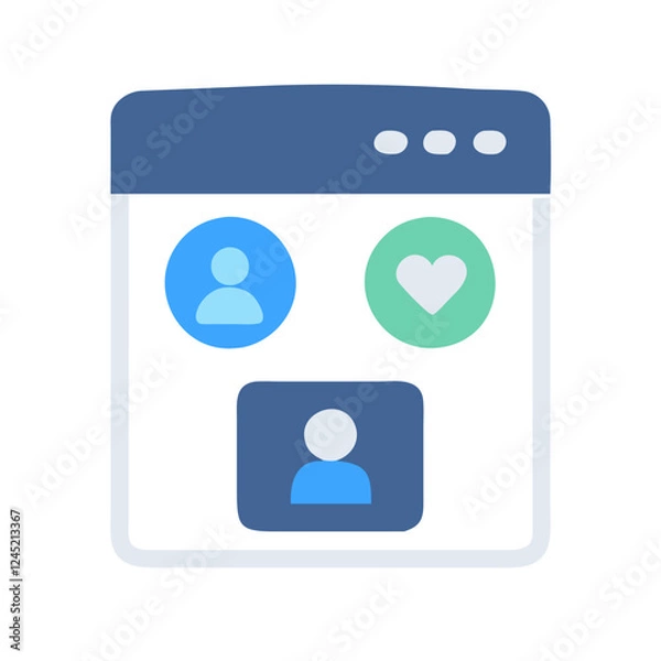 Fototapeta mobile phone with social network icon