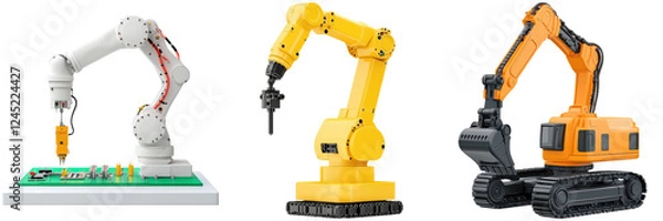 Fototapeta Modern Industrial Robots for Automation and Manufacturing Process