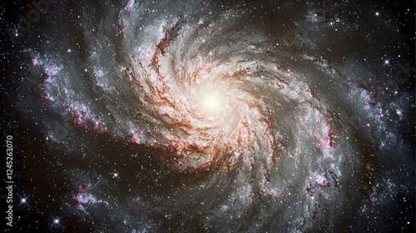 Obraz Cosmic Swirl: A Breathtaking Journey Through the Heart of a Spiral Galaxy