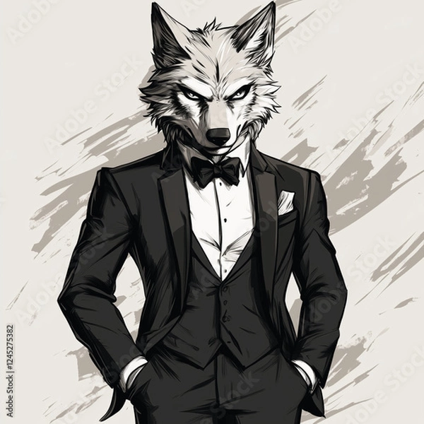 Fototapeta Well dressed wolf