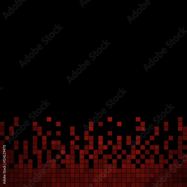 Obraz abstract vector square pixel mosaic background