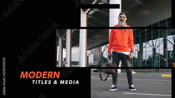 Fototapeta Slide Across Titles And Media 2
