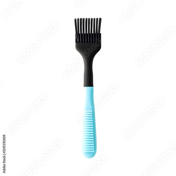 Fototapeta Sleek Silicone Pastry Brush in Black and Blue with White Handle Isolated on Transparent Background