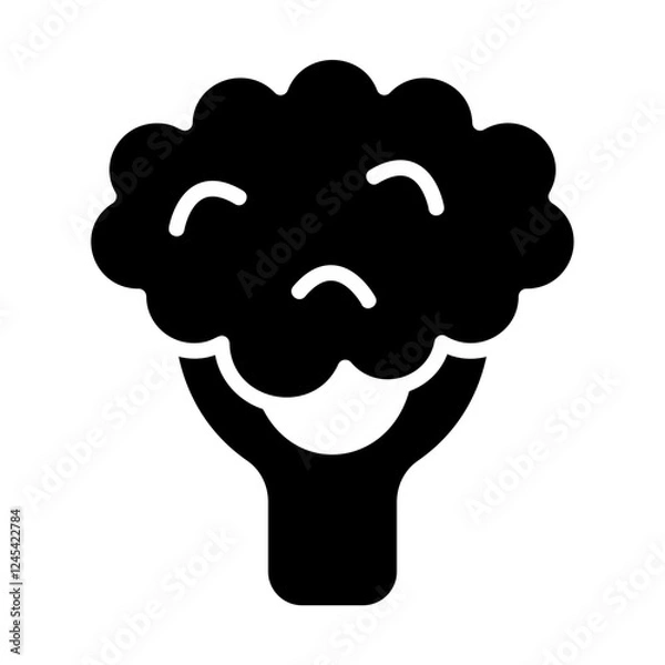Obraz Broccoli Solid Icon