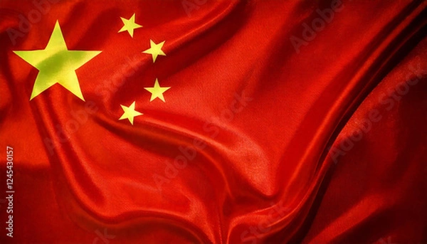 Obraz chinese flag in the wind