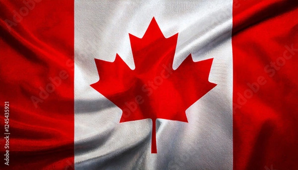 Obraz canadian flag waving