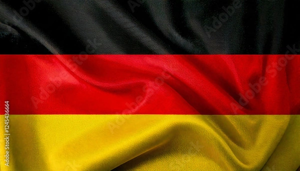 Obraz german flag waving in wind