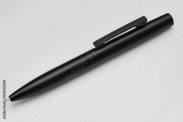 Fototapeta Sleek Black Pen: Minimalist Writing Instrument Design