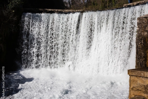 Obraz Artificial waterfall on river Psyrtsha in Abkhazia New Athos