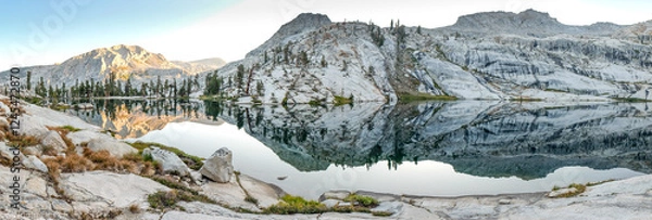 Obraz Lake Reflection Wilderness Pano Sq16