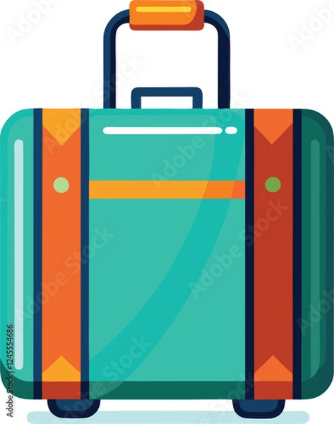 Obraz Cute Summer icon On A Trasparent Base - Suitcase