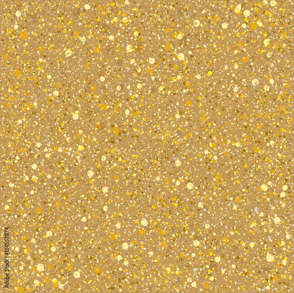 Obraz Sand gold sparkles texture. Vector seamless pattern.