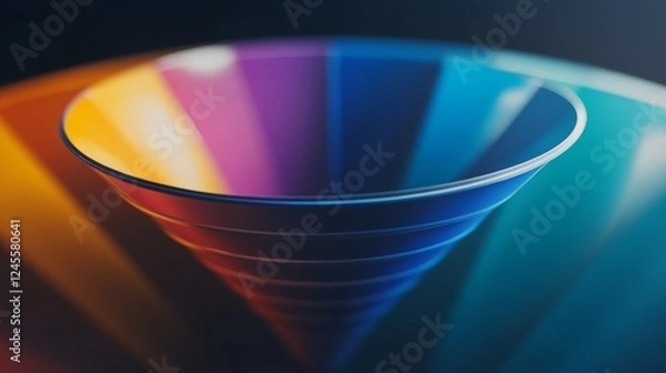 Fototapeta marketing funnel and data analytics used by a team of sales consultant to analyze leads generation, conversion rate, and sales performance of e commerce. multi channel advertising, customer journey.