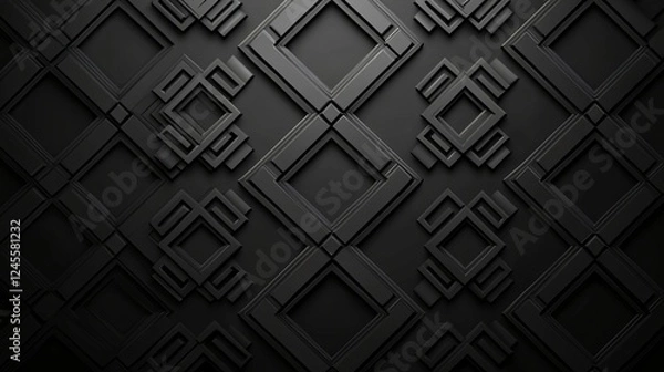 Fototapeta Dark geometric pattern background texture
