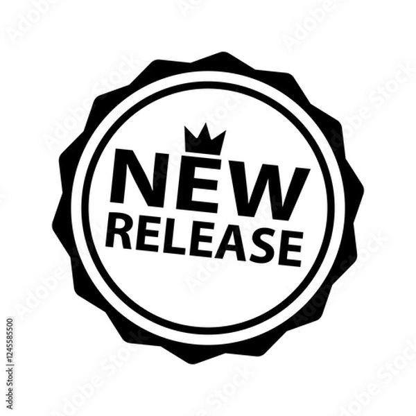 Fototapeta new release stamp icon vector design templates