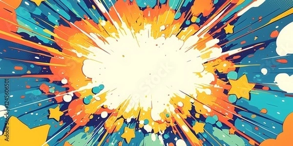 Obraz Exploison effect illustration background design
