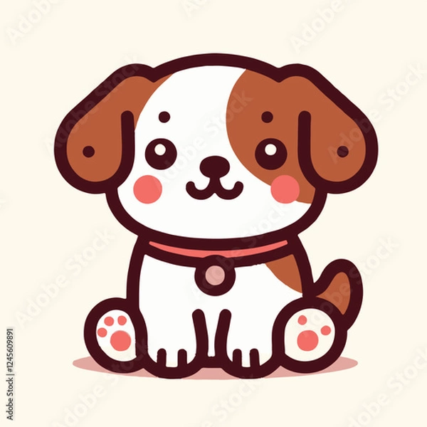 Obraz Adorable Vector Dog Illustration