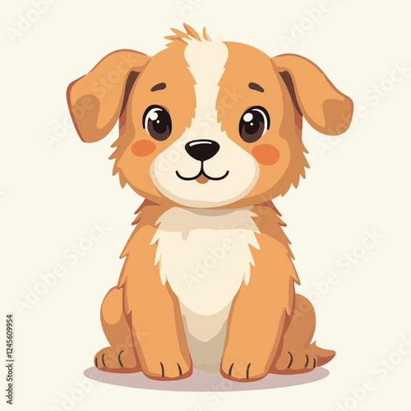 Obraz Adorable Vector Dog Illustration