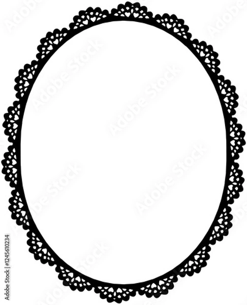 Obraz Oval lace frame
