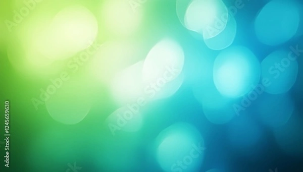 Obraz Abstract Green-Blue Bokeh Background