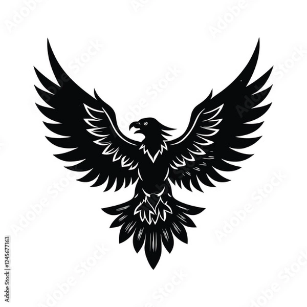 Obraz Bald Eagle About to Land,eagle icon illustration